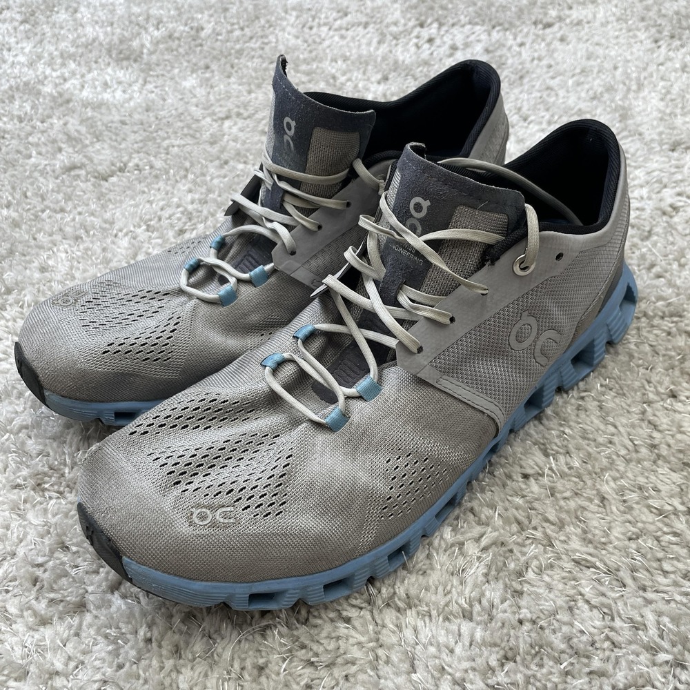 On Cloud X 2 Helion Running Shoes Mens Size 11.5 Swiss 99038 Alloy/Niagara
